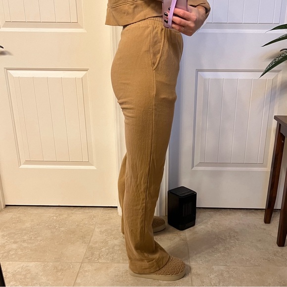 nuuds wideleg sweatpants and cropped sweatshirt set, cinnamon S - Picture 5 of 10